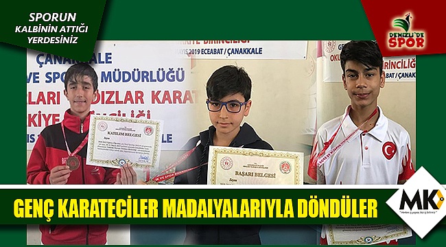 Genç karateciler madalyalarıyla döndüler