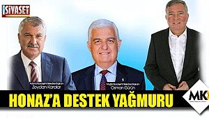 Honaz’a destek yağmuru