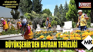 Mezarlıklarda bayram temizliği yapılıyor