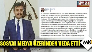 Sosyal medya üzerinden veda etti