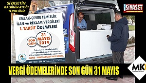 Vergi ödemelerinde son gün 31 Mayıs