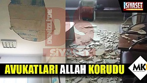 Adliye’de tavan çöktü
