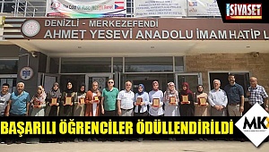 Başarılı öğrenciler ödüllendirildi