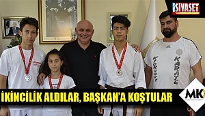 İkincilik aldılar, Başkan'a koştular