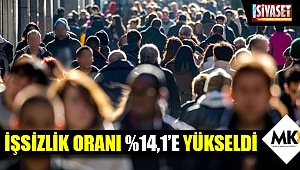 İşsizlik oranı %14,1'e yükseldi