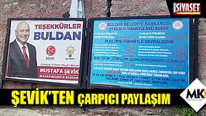 Şevik’ten çarpıcı paylaşım