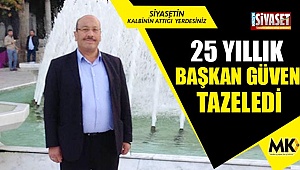 25 yıllık başkan güven tazeledi