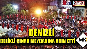 Denizli, Delikli Çınar meydanına akın etti