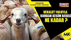 Vekalet yoluyla kurban kesim bedeli ne kadar ?