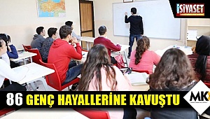 Denizli'den  86 genç hayallerine kavuştu