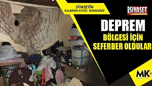 Deprem bölgesi için seferber oldular