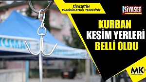 Kurban kesim yerleri belli oldu