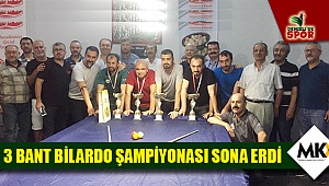 3 Bant Bilardo Şampiyonası sona erdi