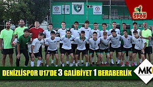 Denizlispor U17'de 3 galibiyet 1 beraberlik
