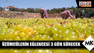 Üzümcülerin eğlencesi 3 gün sürecek