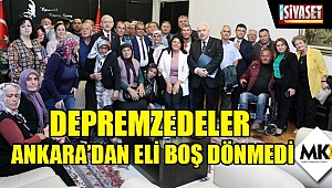 Depremzedeler Ankara'dan eli boş dönmedi