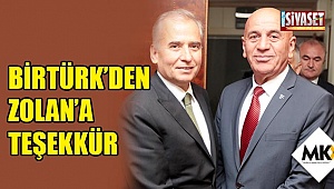 Birtürk'den Zolan'a teşekkür