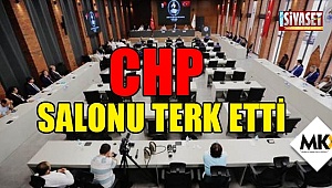 CHP salonu terk etti