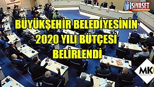 Büyükşehir Belediyesinin 2020 yılı bütçesi belirlendi