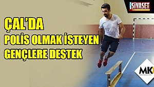 Çal'da polis olmak isteyen gençlere destek