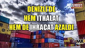 Denizli’de hem ithalat hem de ihracat azaldı