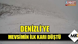 Denizli'ye mevsimin ilk karı düştü