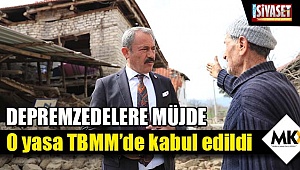 Depremzedelere müjde