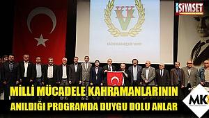 Milli Mücadele kahramanlarının anıldığı programda duygu dolu anlar