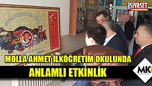 Molla Ahmet İlköğretim Okulunda anlamlı etkinlik