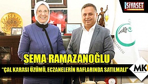 Ramazanoğlu: Çal karası üzümü , eczanelerin raflarında satılmalı