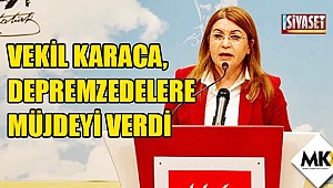 Vekil Karaca, depremzedelere müjdeyi verdi