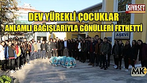 Dev yürekli çocuklar anlamlı bağışlarıyla gönülleri fethetti