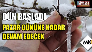 Pazar gününe kadar devam edecek