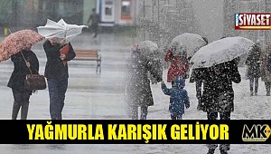 Yağmurla karışık geliyor