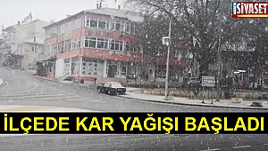 İlçede kar yağışı başladı
