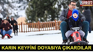 Kar sevincini doyasıya yaşadılar