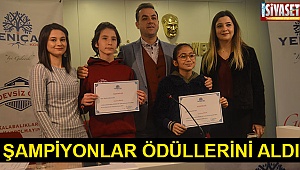Şampiyonlar ödüllerini aldı