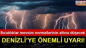Denizli’ye önemli uyarı!