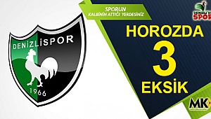Denizlispor’da 3 eksik