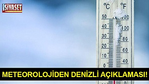 Meteorolojiden Denizli açıklaması!