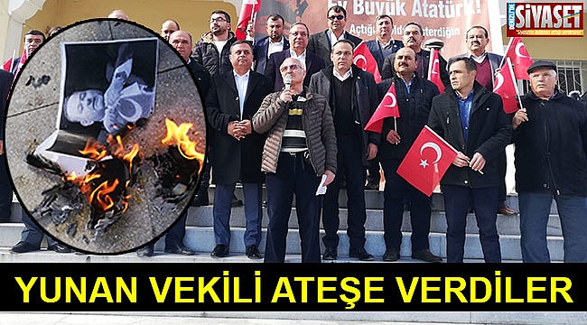 Yunan vekili ateşe verdiler
