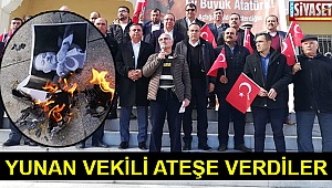Yunan vekili ateşe verdiler