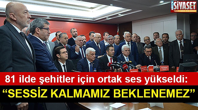 81 ilden ortak ses yükseldi