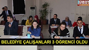 Belediye çalışanları 3 öğrenci oldu