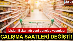 Çalışma saatleri değişti!