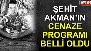 Cenaze programı belli oldu