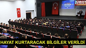 Hayat kurtaracak bilgiler verildi