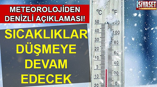 Meteorolojiden Denizli açıklaması!