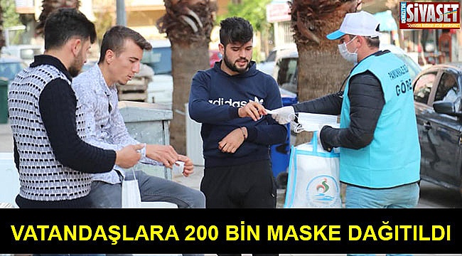200 bin maske dağıtıldı