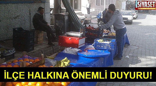 İlçe halkına önemli duyuru!